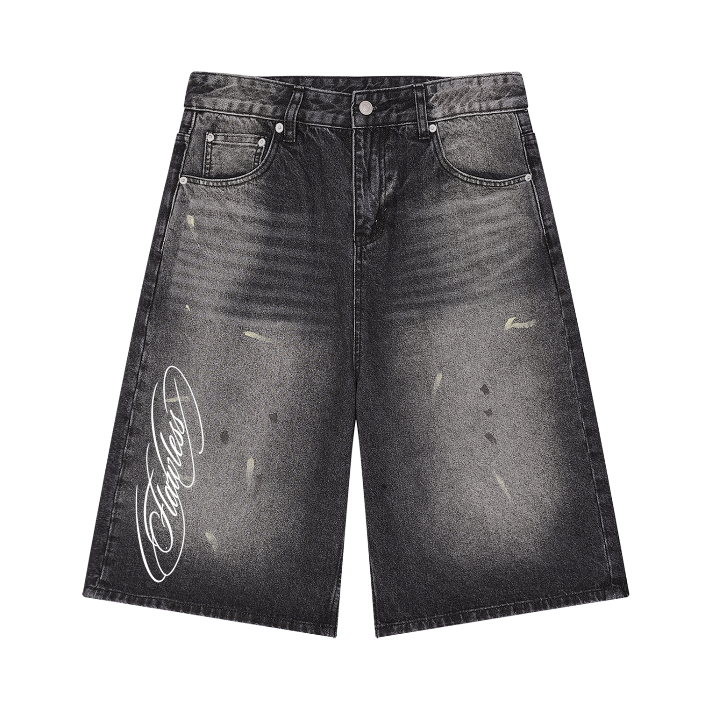 Wide Leg Denim Shorts